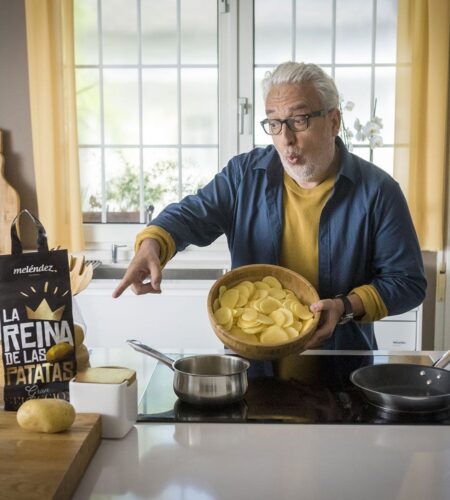 leo harlem en el spot de patatas meléndez